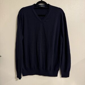 Charles Tyrwhitt Pure Merino V Neck Sweater Men's Size XL 100% Wool Lightweight